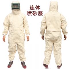 佰特 加厚帆布喷砂服防护服连体喷砂打砂衣喷涂服油漆服
