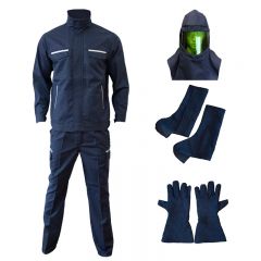 永霏 12Cal防电弧服套装 面罩 本质阻燃 电力安全防护服 劳保工作服