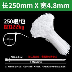 佰特 25厘米长自锁式尼龙扎带条塑料束线带捆绑绳勒死固定器卡扣绑扎带扎线带