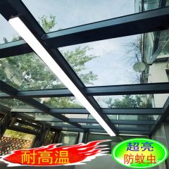 佰特 阳光房专用灯长条吸顶灯智能遥控 长度1米 40W 阳台防蚊虫耐高温阻燃玻璃雨棚灯