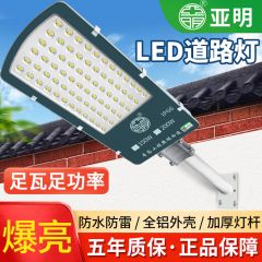 亚明 LED户外路灯头220v超亮防水工地新农村小区庭院挑臂家用电道路灯